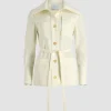 Safari jacket in sustainable technical wool twill