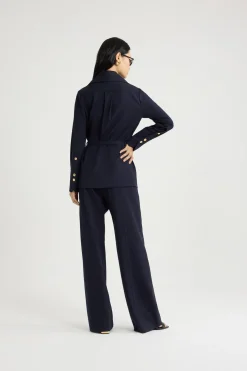Safari jacket in sustainable technical wool twill