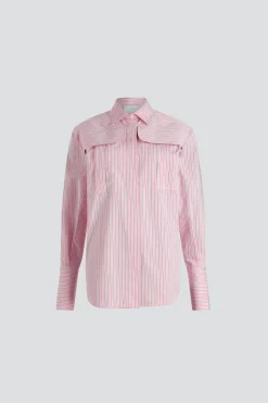 Safari shirt in printed organic cotton poplin