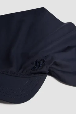 Scarf cap in organic cotton poplin