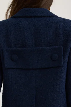 Short tailored jacket in lightweight organic cotton tweed