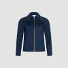 Short zipped jacket in organic cotton twill