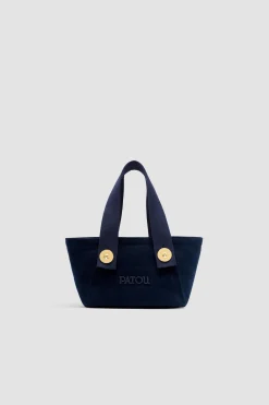 Small Patou logo trapeze tote in cotton canvas