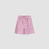 Summer shorts in printed quilted sustainable viscose blend