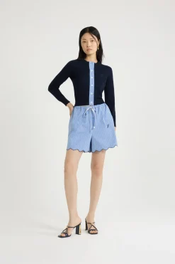 Summer shorts in printed organic cotton poplin
