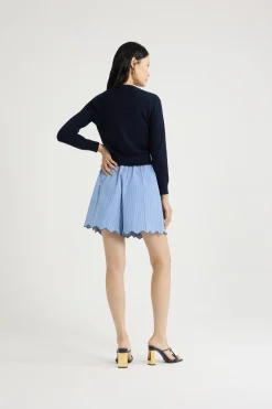 Summer shorts in printed organic cotton poplin