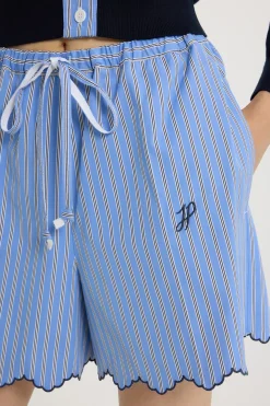 Summer shorts in printed organic cotton poplin