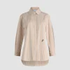 Tailored shirt in printed organic cotton poplin