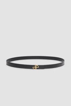 Thin JP monogram buckle belt in leather