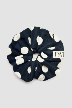 Volume scrunchie in printed recycled ottoman faille