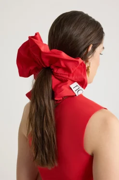 Volume scrunchie in recycled ottoman faille