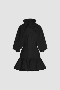 Volume sleeve mini dress in recycled faille