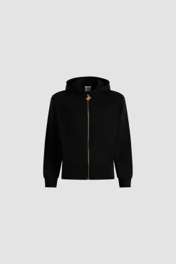 Zipped hoodie in organic cotton
