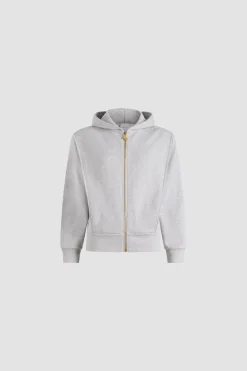 Zipped hoodie in organic cotton