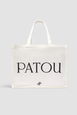 Large Patou tote in cotton canvas
