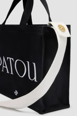 Medium Patou logo tote in cotton canvas