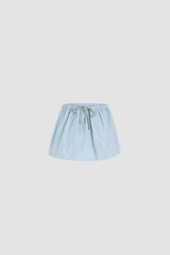 Puffy mini skirt in recycled faille