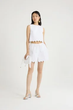 Summer shorts in quilted sustainable viscose blend